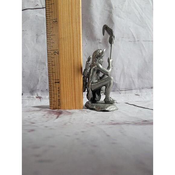 Hudson Pewter 1980 Blackfoot Warrior miniature 3in figurine - Picture 5 of 7